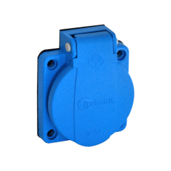 Zásuvka vestavná 230V 16A modrá vodotěsná IP44 3101-326-0900 tp electric