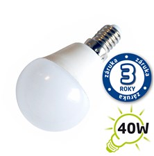 Žárovka LED 230V 5W E14 G45 bílá teplá Tipa