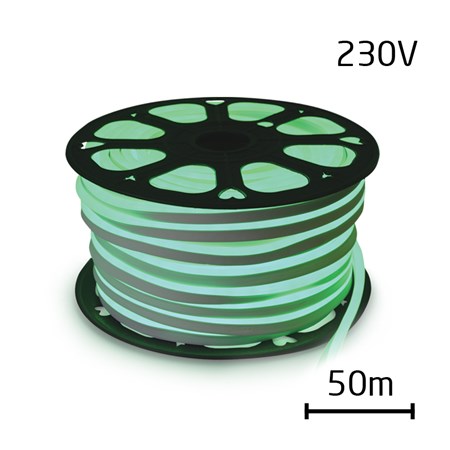 LED neon flexi hadice 230V/12W 120LED/1m zelená