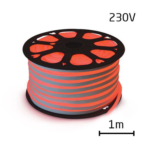 LED neon flex hadice 230V 92LED/m 7W/m červená 