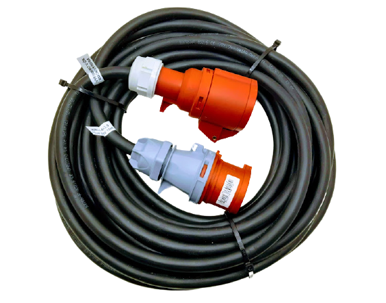 Prodlužovací kabel venkovní gumový 380V - 400V 10m 16A 4P 4x2,5mm IP44 TITANEX