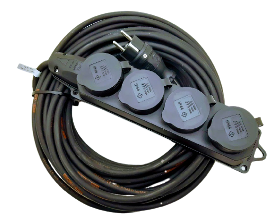 Prodlužovací kabel venkovní gumový 5m 4 zásuvka 230V H07RN-F 3x2,5 TITANEX