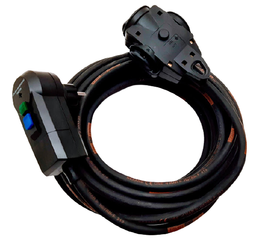 Prodlužovací kabel gumový 20m s proudovým chráničem 3 zásuvka rozbočka 230V TITANEX 