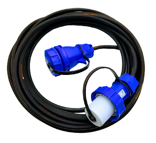 Prodlužovací kabel gumový venkovní 30m 1-zásuvka 230V černý voděodolný IP68 TITANEX 