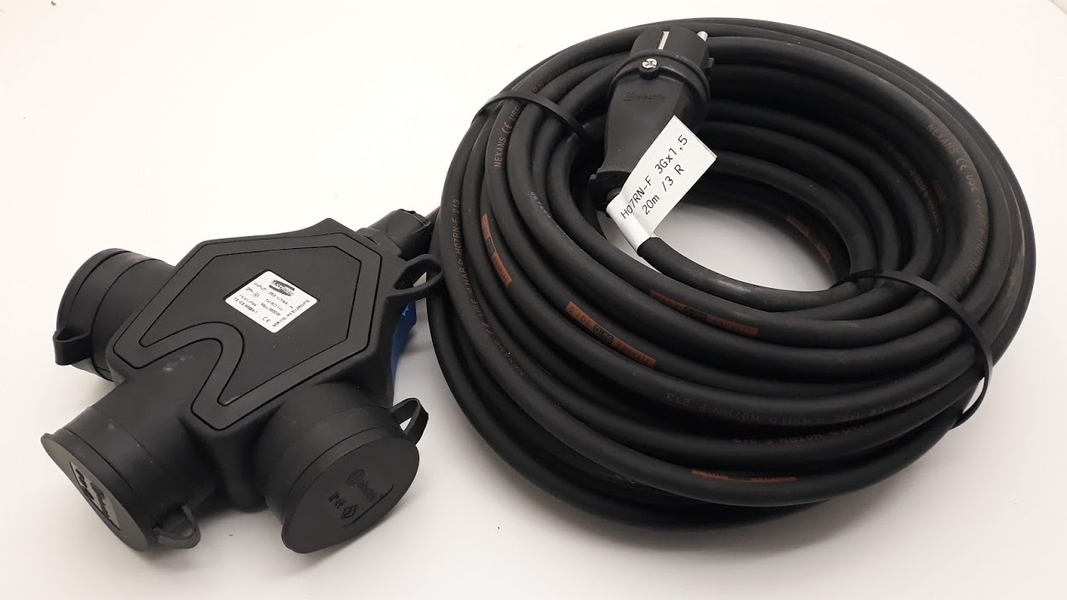 Prodlužovací kabel gum.250V 50m/3RT H07R 3x1,5