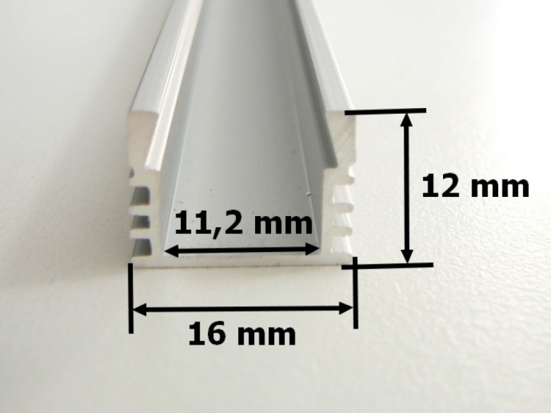 Hliníková lišta pro LED neon flexi hadici profil vysoký mikro ALU N7