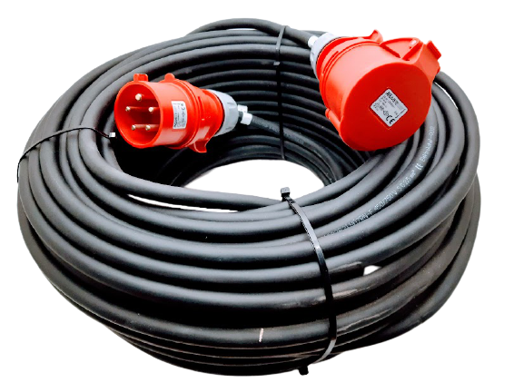 Prodlužovací kabel venkovní gumový 380V - 400V 5m 16A 5P 5x1,5mm TITANEX 