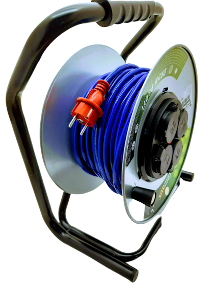 Prodlužovací kabel na bubnu 30m 4 zásuvka modrý venkovní IP44 PROFI GXPK010 Greenlux 