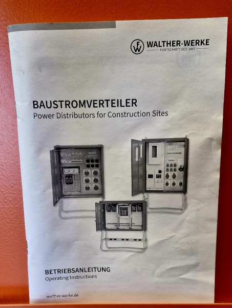 Staveništní rozvaděč Walther Werke WAV 0100BR1 podružný 63A 24kVA oranžový s proudovým chráničem
