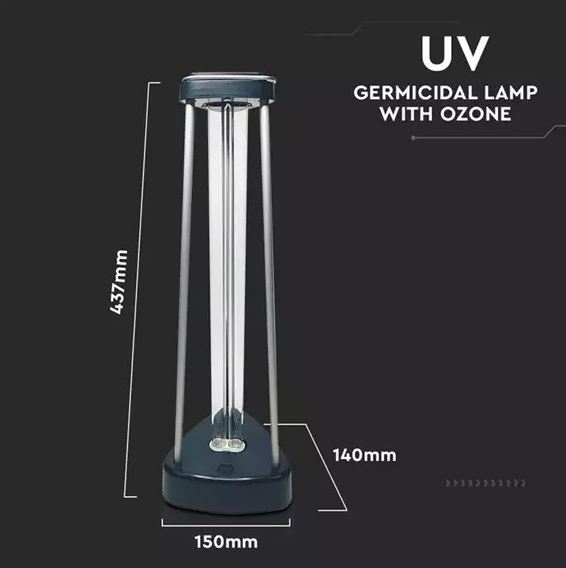 Germicidní UV dezinfekční přenosná lampa s ozónem V-TAC VT-3238
